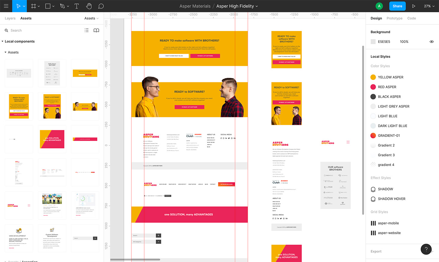 Example design system in Figma with the assets